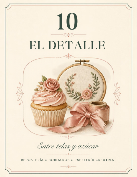 Entre telas y azúcar — Repostería, bordados, papelería creativa y detalles personalizados