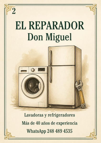 Don Miguel — Reparación de lavadoras y refrigeradores
